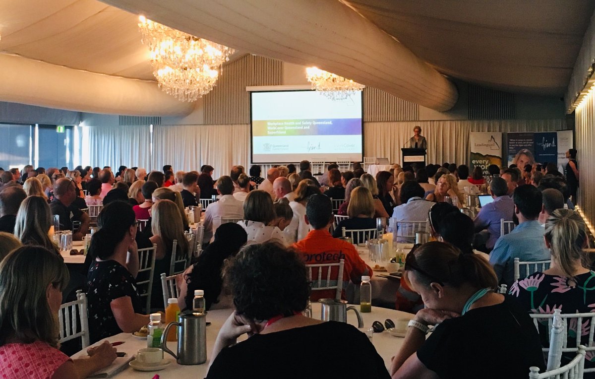 SuperFriendMHF's tweet photo. A beautiful morning in Brisbane for today’s #leadingwellqld breakfast with Dr Peta Miller sharing her insights on building a mentally healthy workplace with the ‘near future’ of work in mind. #MentalHealth https://t.co/7EdZktF7eW