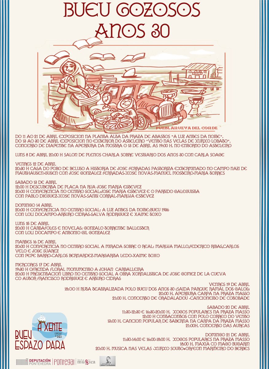 Agárdanos unha tarde do máis completiña - No Centro Social, charla de Francisco J. García Soidán sobre deporte para persoas con diabete #xornadasfisico -No salón de plenos, conversa con Carla Soage sobre vestiario dos anos 30 no marco dos… dlvr.it/R2QgGn