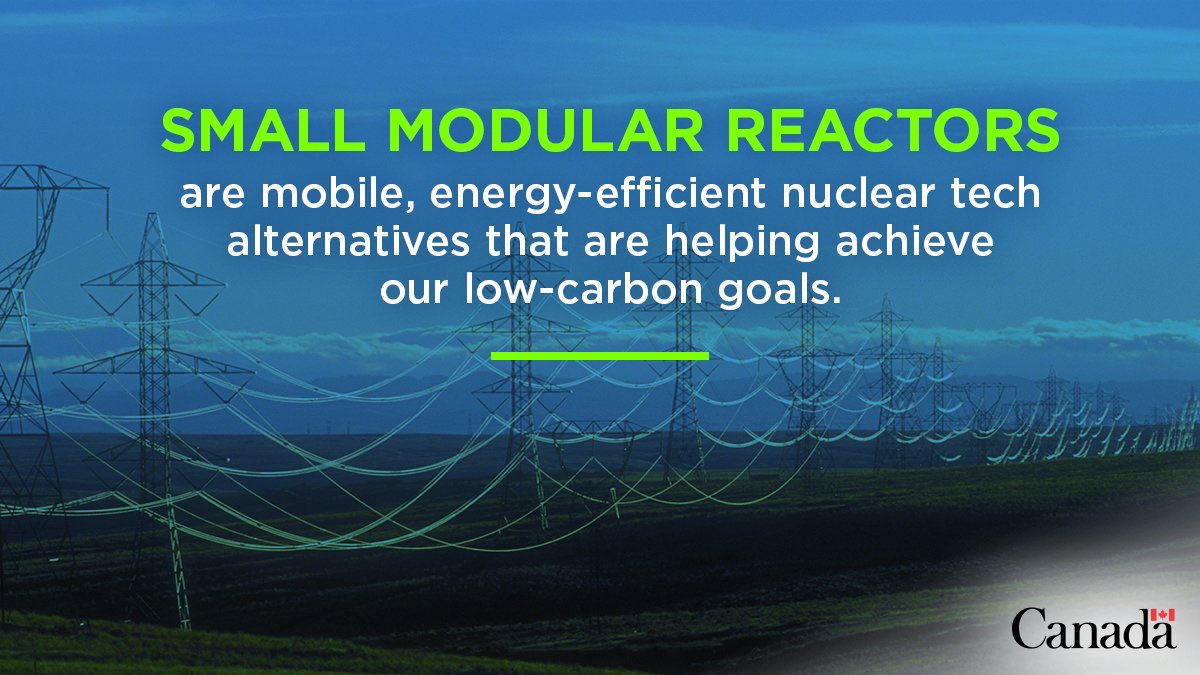 NRCan's tweet photo. Canada is a central hub for global trade, a Tier 1 nuclear nation, and an investment destination for #NuclearInnovation 🇨🇦. There’s no better place to develop #SmallModularReactors! To learn more, visit: https://t.co/EowkRWgqn1 #InvestinCanada #SMRRoadmap https://t.co/SlEiVwlwDK