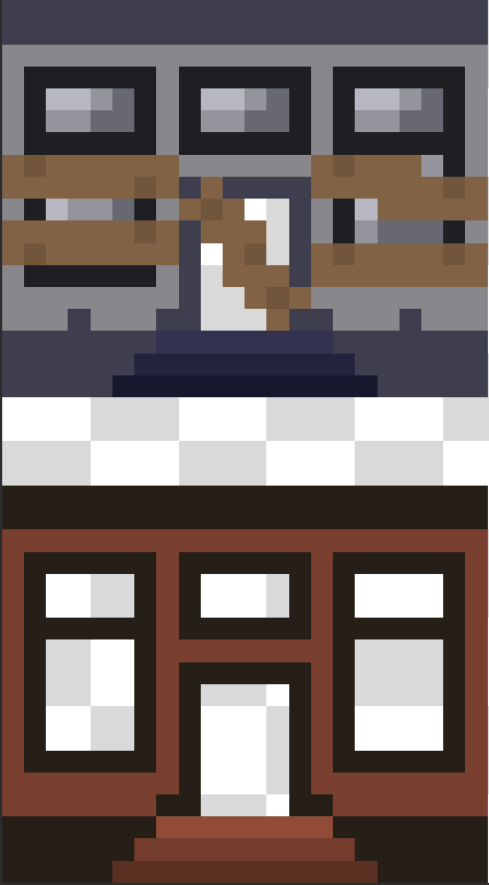 devWoo_'s tweet photo. Pretty happy with how these shop fronts I made with @cameronisfrosty turned out.
#gamedev #WeeklyGameJam #HelloBoris https://t.co/1SpnNLkwch