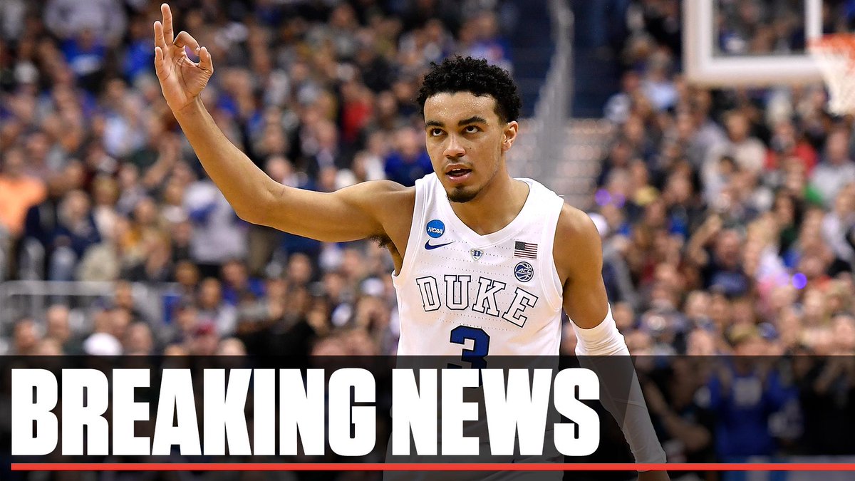 .<a href="/DukeMBB/">Duke Men’s Basketball</a> tweeted that Tre Jones will return to the Blue Devils for his sophomore year next season 💪