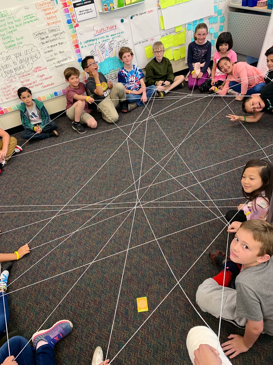 First day back from Spring Break and we kicked it off with the Friendship Web from #sanfordharmony! Kids learned to connect by taking turns complimenting each other, and using choice words to build others up. They loved being acknowledged by another peer! #SEL #KindnessMatters