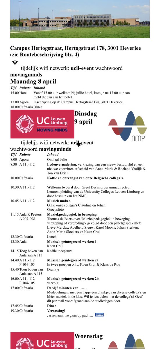NetwerkMP's tweet photo. Studietweedaagse @NetwerkMP in Leuven op UC Leuven-Limburg https://t.co/vsCGKuUMPe