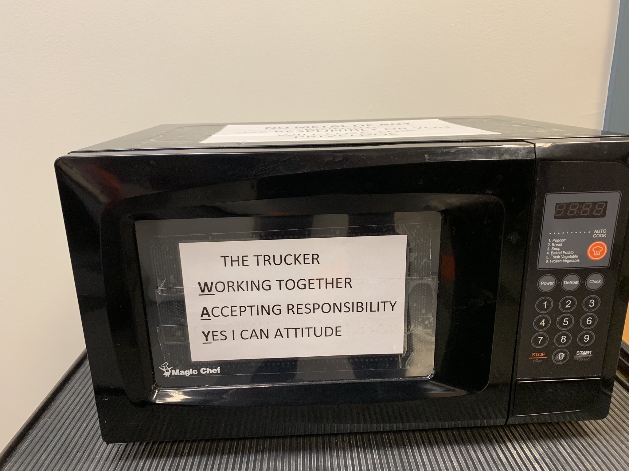 Churchland High School on X: A microwave is now available for students to  use in our cafeteria. Use it responsibly, Truckers!   / X