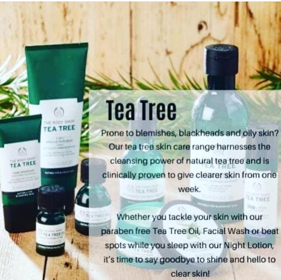 Skin needs some help? Maybe tea tree can work for you #bodyshop #skincare #trysomethingnew