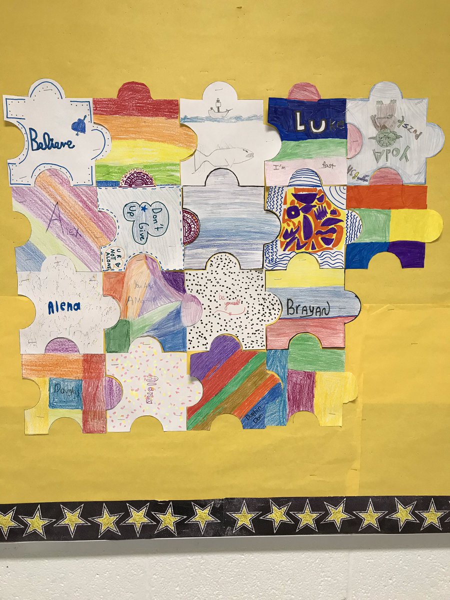 Michelle Fortunato Thank You To All Who Participated In The Bragg Student Council Puzzle Piece Project For Autism Awareness Day Lightitupblue Everypieceisunique Weallfittogether Wearechesternj T Co Rrqmsd9lpk