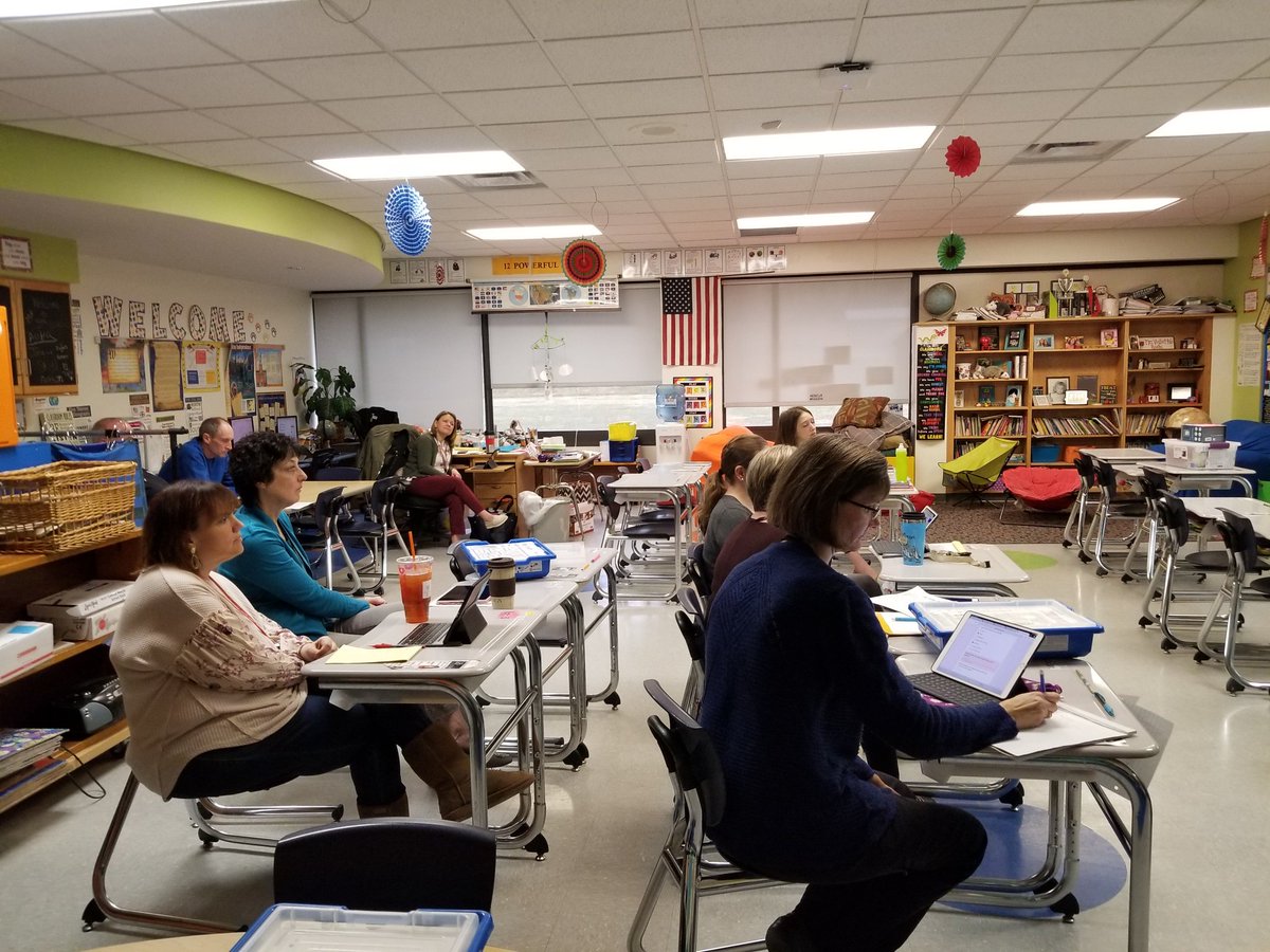 esinski's tweet photo. Teachers teaching teachers during our technology edcamp PD this morning! #WESOnePride @WellsvilleCSD https://t.co/ErO8IY3Jn9