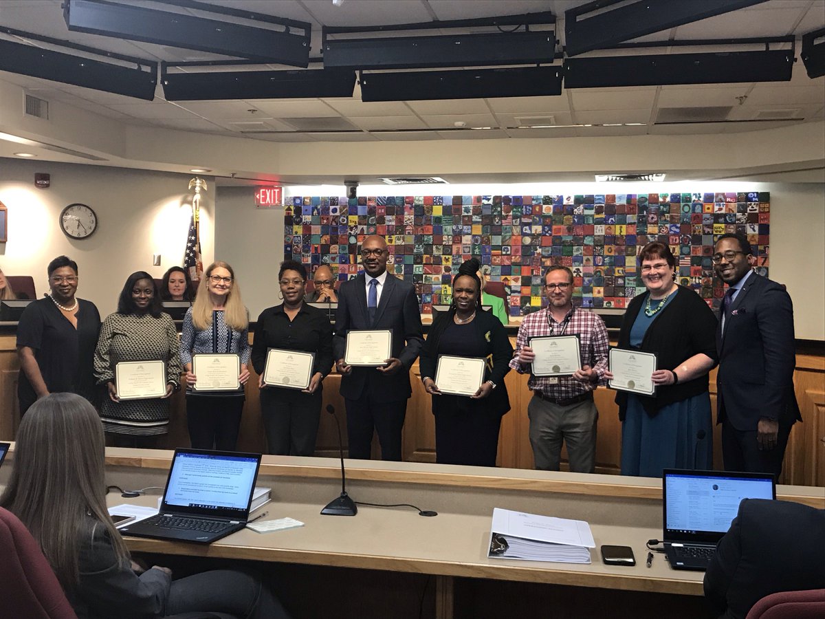 DuvalSchools's tweet photo. RIGHT NOW | Ed White, Ribault and Raines recognized for excelling in female representation in their AP Computer Science Courses. All three #TeamDuval high schools earned the College Board’s AP Computer Science Female Diversity Award for the 2017-18 school year. #DuvalRising https://t.co/89BK8p1MBG