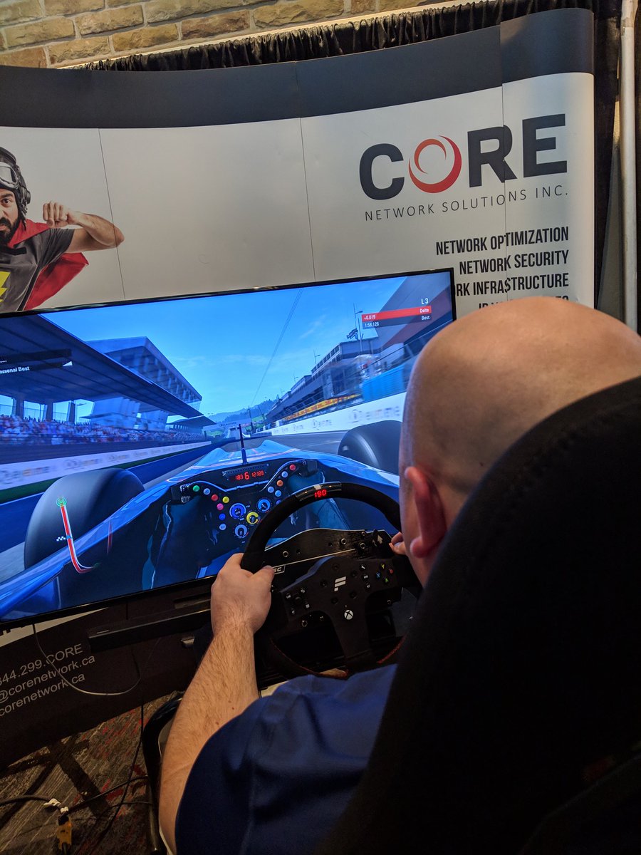 TeamCoreNetwork's tweet photo. Start your engines @MISA_Prairies . Drop by and test your skill at the @TeamCoreNetwork booth. #misa500 #prairies2019 https://t.co/8x2rVVKabc