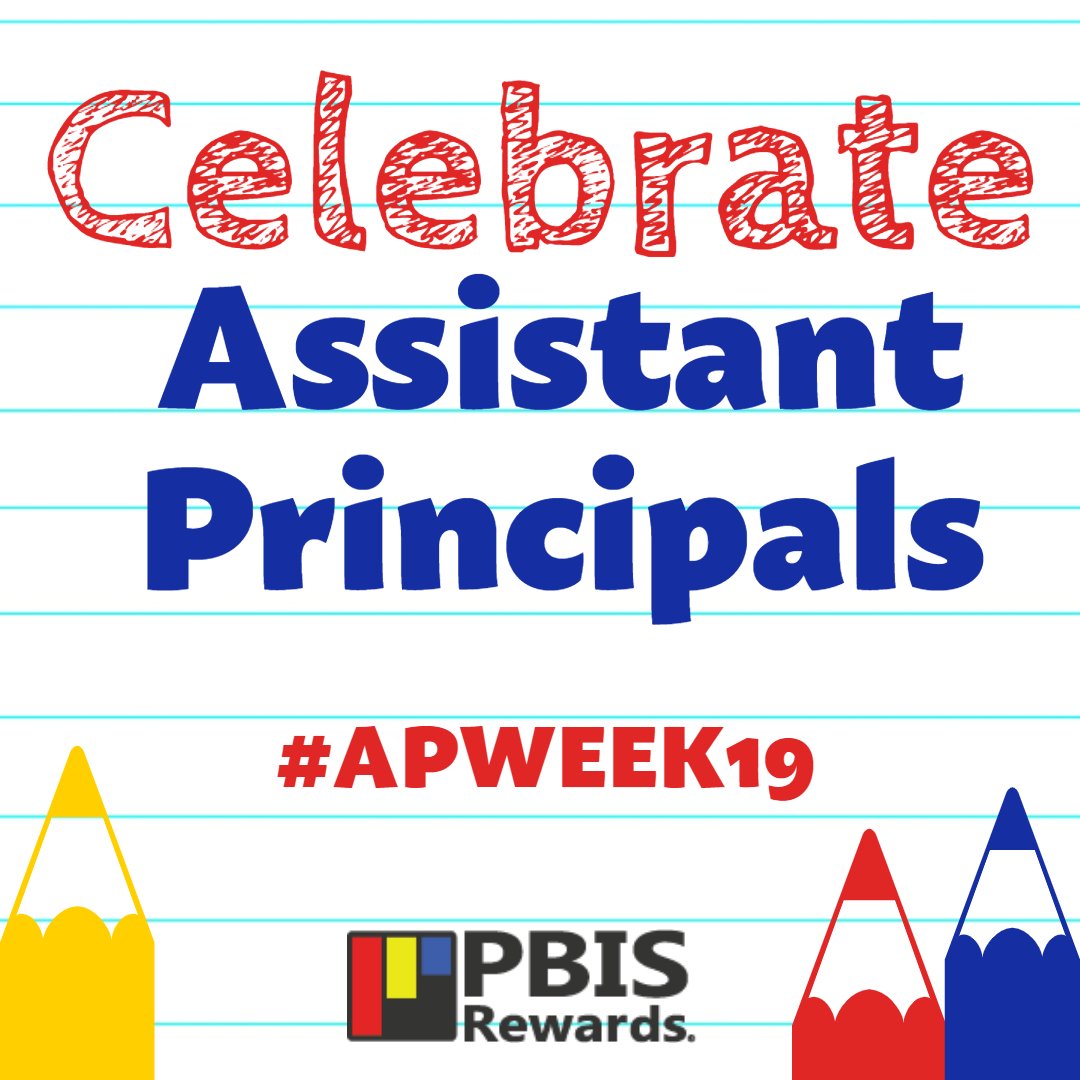 PBISRewards's tweet photo. We appreciate our Assistant Principals and we know you do too!
Let's celebrate them and share it. Let us know by tagging your AP in a Reply or Retweet and both of you will be entered in a @PBISRewards swag pack giveaway!
#APWeek19 #PBISrewardsT #APchat https://t.co/NH9PExiS14