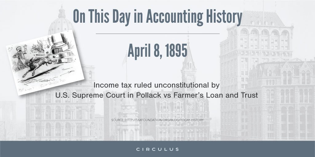 #OnThisDay Income Tax was ruled unconstitutional. #accountingtrivia #history #accounting