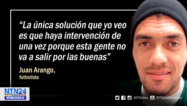 NTN24ve's tweet photo. El futbolista venezolano Juan Arango dijo durante una entrevista que la única solución que ve para que su país salga de la crisis que actualmente atraviesa es a través de una intervención https://t.co/hSorIO2kZK https://t.co/scuXZnMDTT