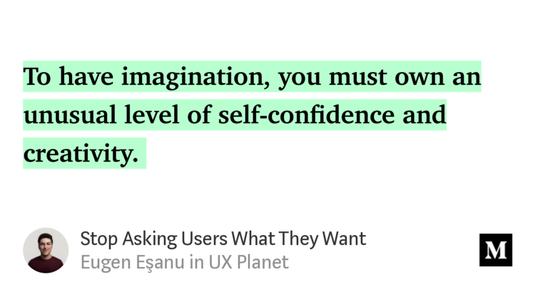 sandrammatic's tweet photo. Today's Vibe: "Stop Asking Users What They Want" - @esanueugen https://t.co/37pPinmPl1 https://t.co/3K1nc3vAKg