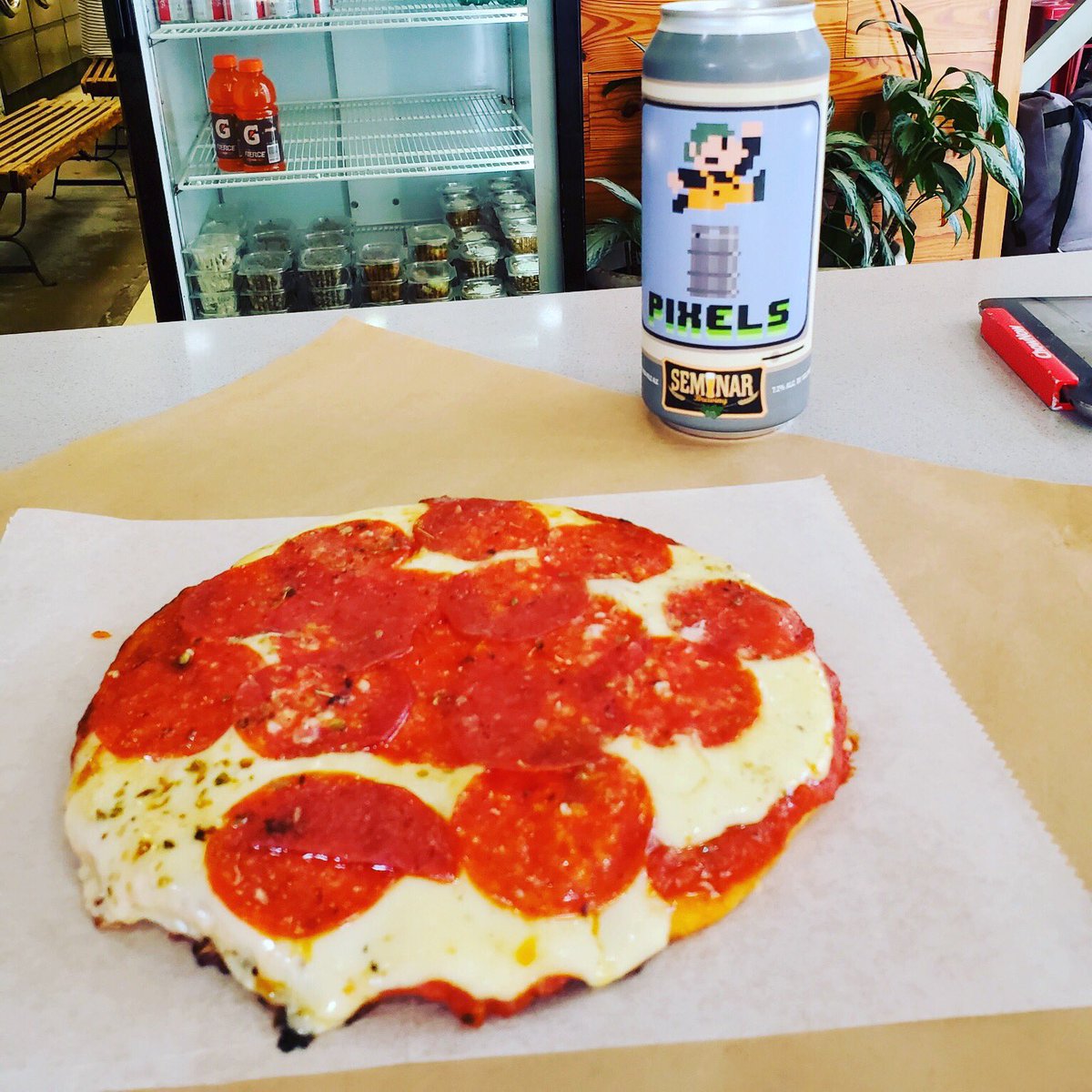 persimmoncafe's tweet image. Flat bread pepperoni pizza. Who says we can’t do that