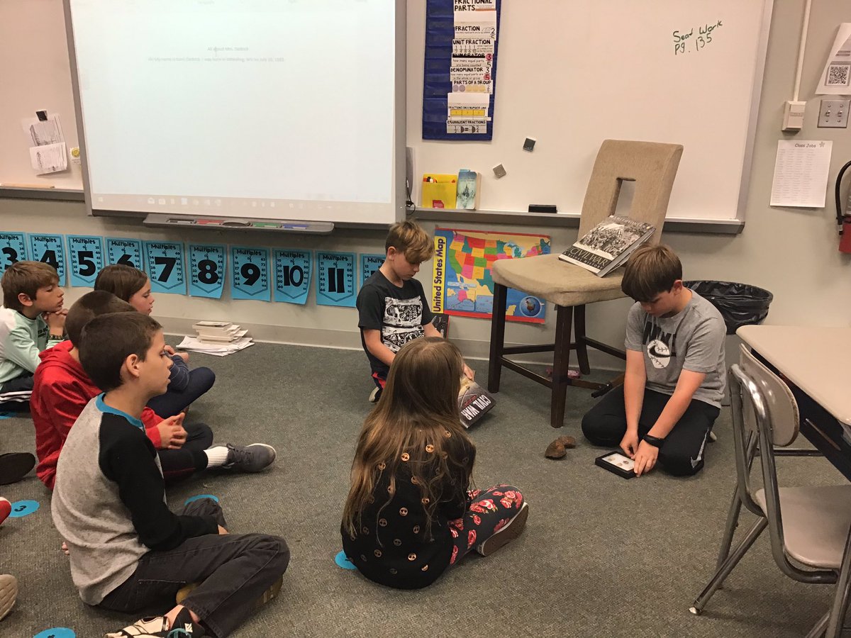 KamiDedrick's tweet photo. The love of learning was evident with this show and tell. This #CBSeaStars loves learning about the Civil War and searching Fort Fisher for artifacts. #weareinthistogether #momentsofawe  @DeannaLeake https://t.co/4n4bpRDiBu