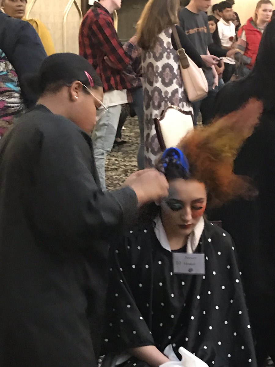 AcademyLI's tweet photo. The creative process is flowing in the #JuniorFantasy Hairstyling area tonight https://t.co/N5nowZKehI