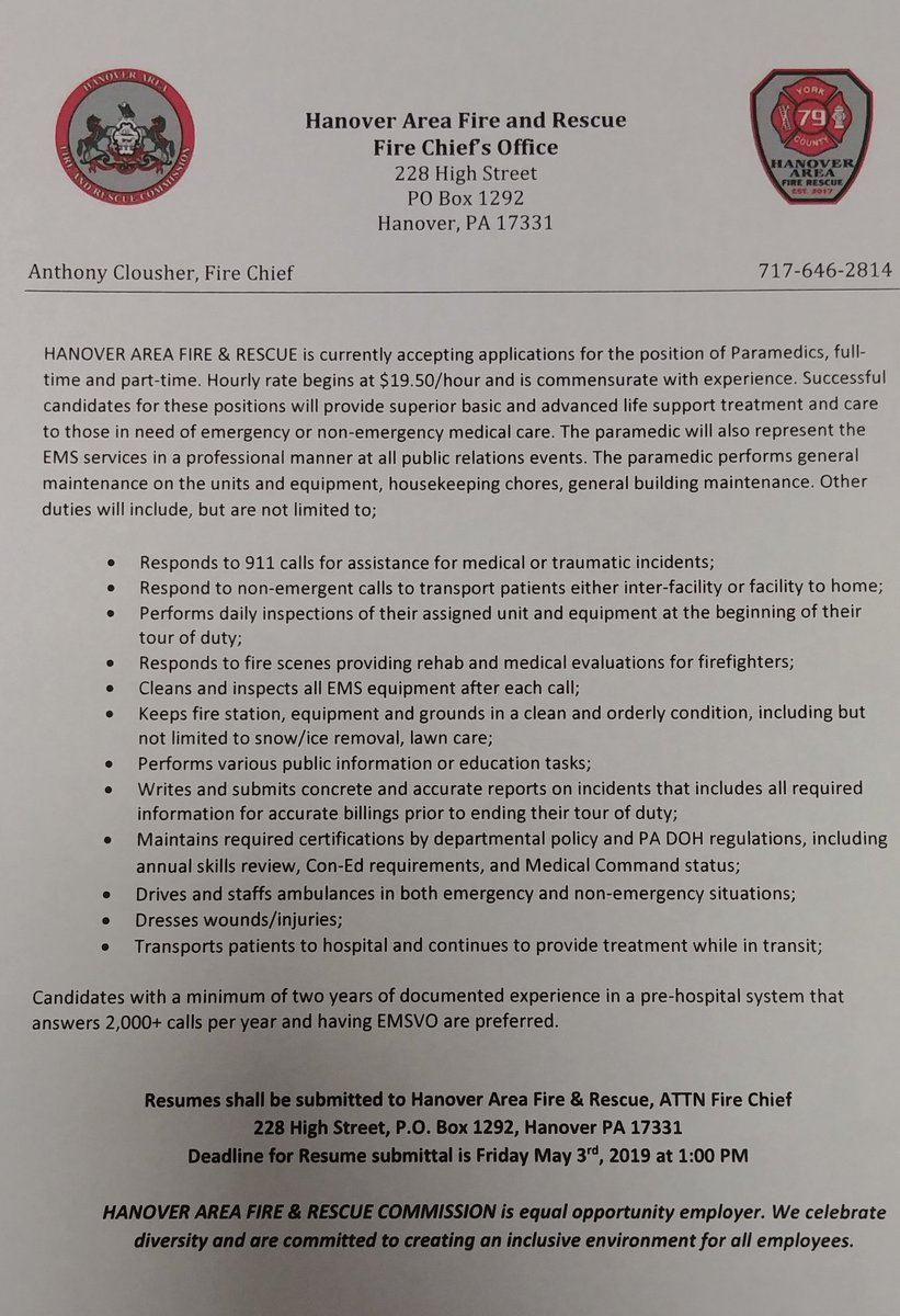HAFR79's tweet image. HAFR is hiring Paramedics and EMT's, all positions!!  Apply today!!!
#EMTJOBS, #PARAMEDICJOBS, #PHRNJOBS, #EMSJOBS