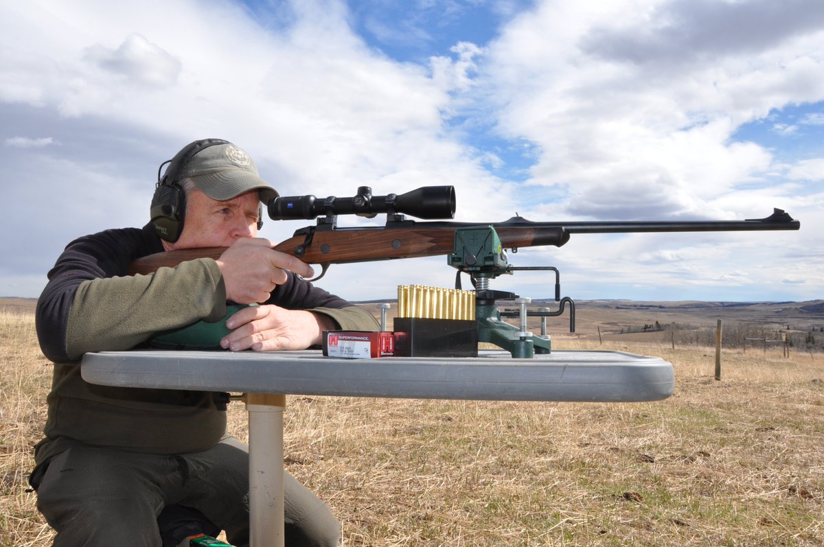 Shooting the 375 H&amp;H off the bench isn't our favourite activity but thankfully the new <a href="/sakocanada/">SAKO CANADA</a> Bavarian loves <a href="/TeamHornady/">Hornady</a> 250-grain GMX and we got the @ZEISSHunting Victory all dialed in for Africa. Hard to believe we leave in a couple months.
