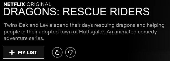 HTTYDCountdown's tweet photo. It's official-official! The @Netflix page for @DWAnimation is up! https://t.co/flWsAaRl3M #HTTYD #RescueRiders https://t.co/nZIAcn0Opl
