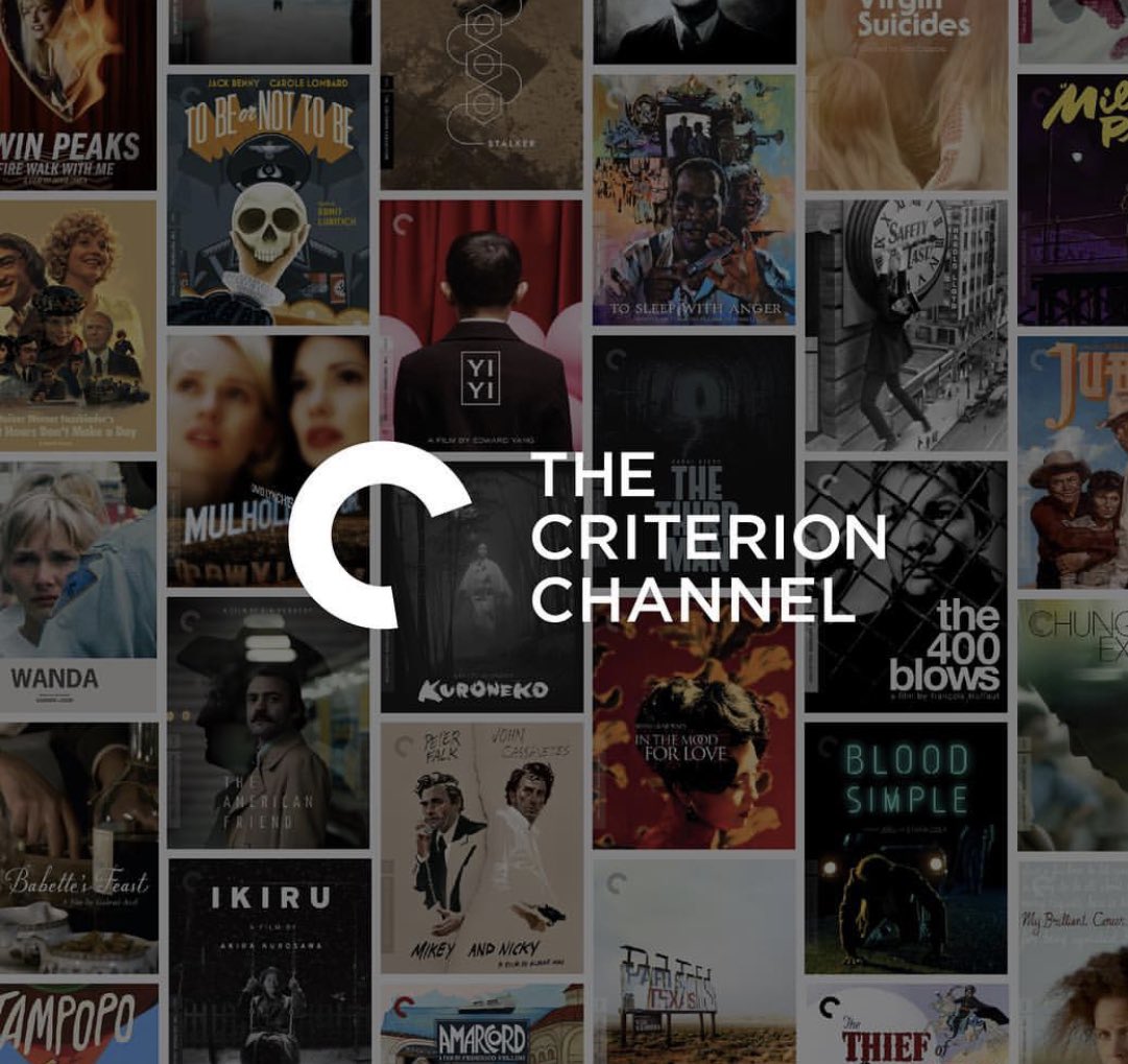 Best news in a long time. <a href="/criterionchannl/">Criterion Channel</a>