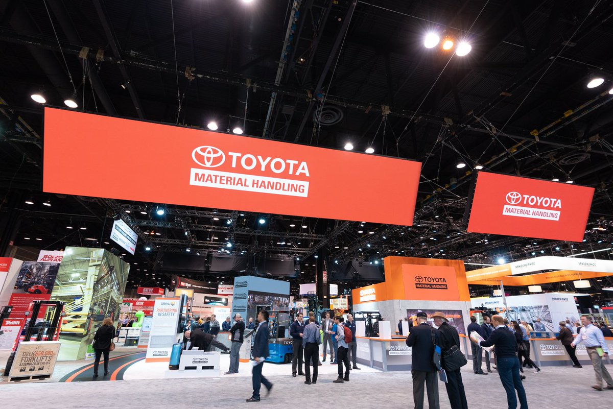 ToyotaForklift's tweet image. It was a great first day at #ProMatShow in Chicago, but we're not done yet! Come visit our booths tomorrow and let us show you why Toyota is a one-stop shop for all of your material handling needs. #MyToyotaMonday #360Support