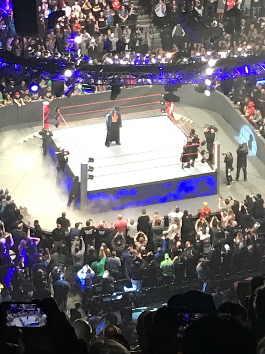 tomblack2000's tweet photo. Raw after mania was great. Sami turning heel, saying goodbye to Dean, debut of Lars Sullivan (monster), and Taker! #RawPostWM https://t.co/FzpE1dGShl