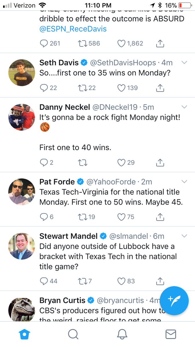 Just gonna do this one again <a href="/SethDavisHoops/">Seth Davis</a> @YahooForde. Danny Neckel sucks. I’m so happy holy shit