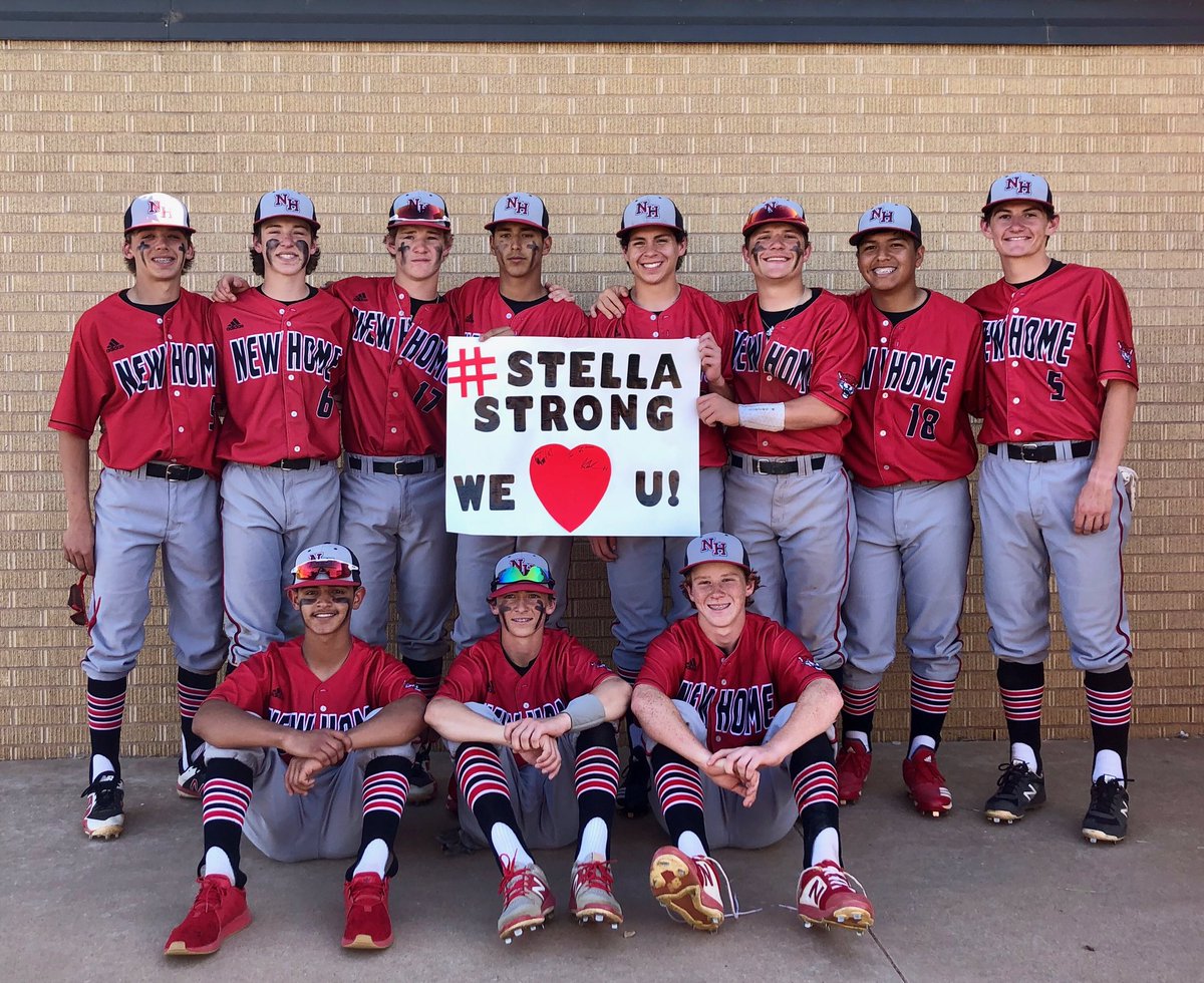 NewHomeBaseball's tweet photo. We will be praying for and thinking about you Stella! You got this!! #StellaStrong https://t.co/3Mm931b4iF