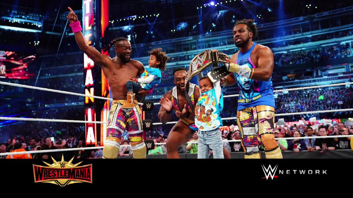 WrestleMania's tweet image. #WrestleMania was a family affair.💙💜

#RAWAfterMania #RAW @TrueKofi