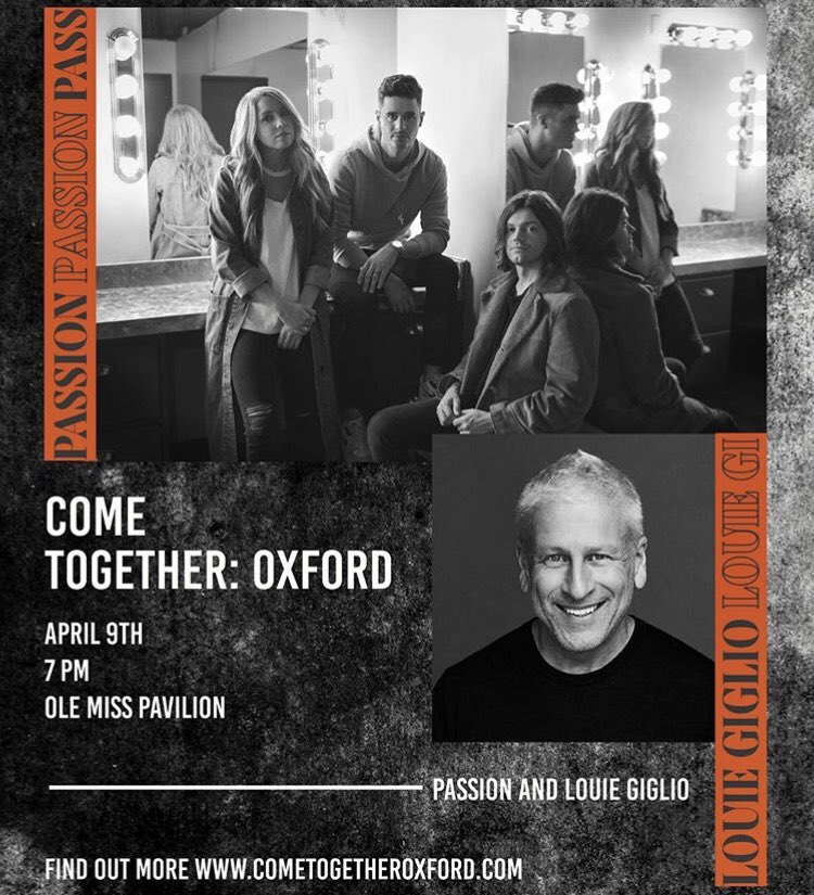 edenbowen42's tweet photo. ONLY 1 MORE DAY until @louiegiglio and @PassionMusic are in the Pavilion @Olemiss for a full night of worship !! You do NOT want to miss this. Is class cancelled/ ending early  @mtjrolemiss ?? https://t.co/1YPbGKgZ9Q