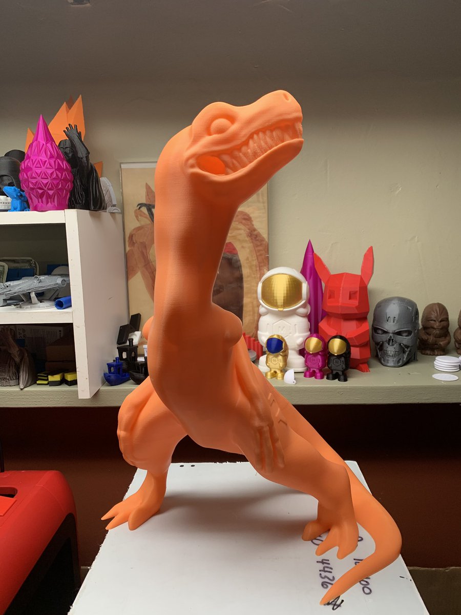 Gulottaman's tweet photo. @joeltelling This @gCreate3D gMax is amazing here is a 500mm Repraptor. Beautiful layers in the @CoLiDo_EU temperature change orange. https://t.co/szuKTjYEhk