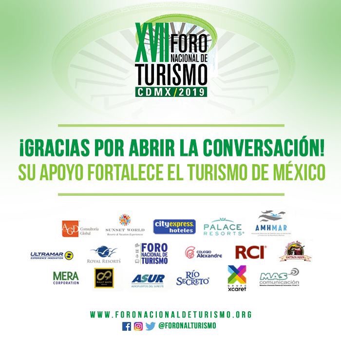 Reiteramos nuestro agradecimiento a todos los que con su solidario apoyo hicieron posible el #XVIIForoTurismo