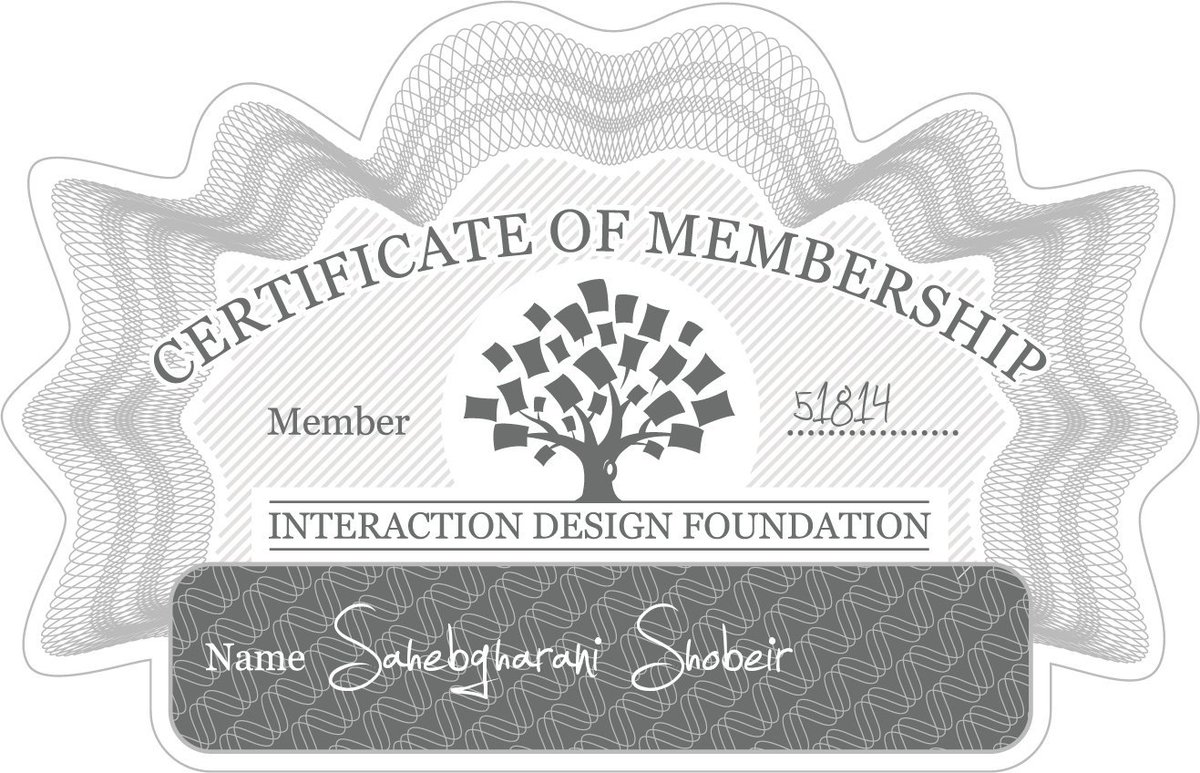 I am membership of Interaction Design Foundation international institute UX Design of Denmark.
#IDF #uxdesign #ux #ui #uxcourse #uxspecialist
