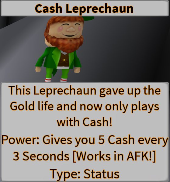 Simple Fun Games Rblx On Twitter New Cash Leprechaun Pet 2 500 Cash Level 1 With This Pet You Will Get 5 Cash Per 3 Seconds That S Easy Cash Alloutzombies Robloxdev Aoz - confusen roblox confusenrblx twitter