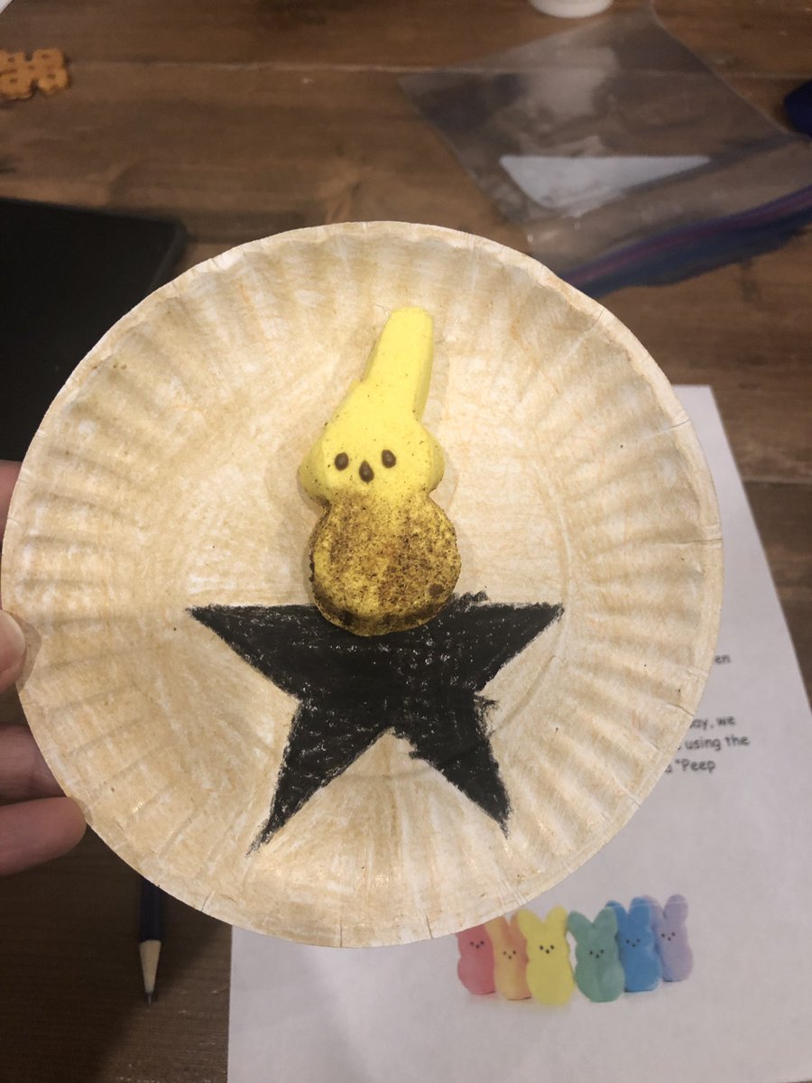 DrMiraAlbert's tweet photo. @Lin_Manuel 2nd grade “Who Am I?” famous character #PEEPSBunny project. Any guesses? #hamilkids #hamilton #hamiltonchicago #NotThrowingAwayMyShotButMaybeMyEar https://t.co/7yfSSEJsip