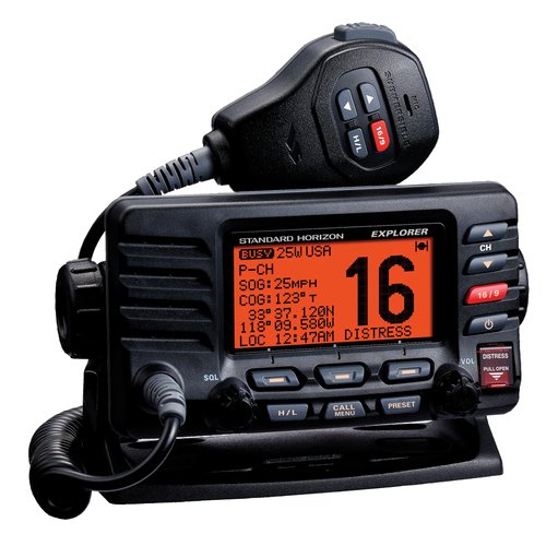 Fixed mount VHF radios are deep. Not deep as in providing insight into why we sail, but deep as in they inconveniently take up space in your boat. The Standard Horizon GX1600 fixes that.  purserclub.com #sailing #deals #marine #radio