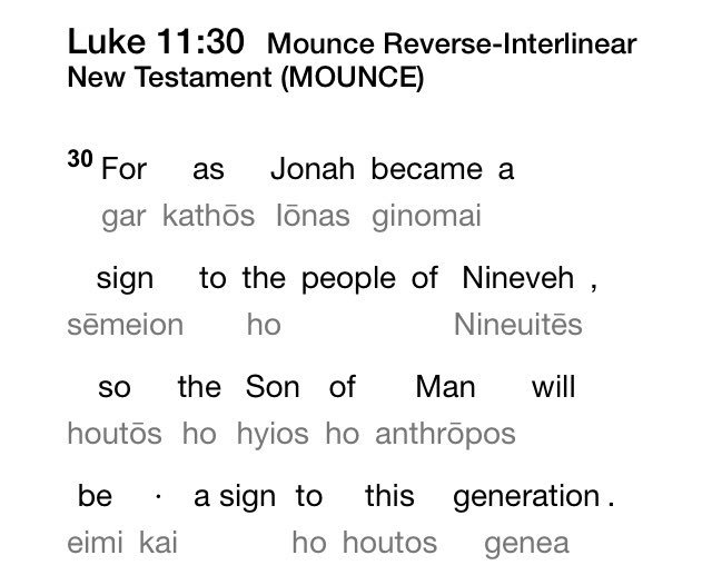 The third location in the Gospels that Johan is discussed is in Luke 11:29-32, which is a retelling of an event from the Gospel of Matthew when the Messiah speaks of Johan and the sign of Johan
