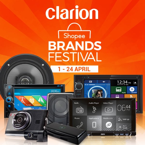 Clarion is having a brands festival this month from 1st-24th April 2019 at Shopee. Hurry Up! Grab your favourite car audio accessories today at:
shopee.com.my/clarionmalaysi…

#myclarion #clarionmalaysia #caraudio #premiumsound