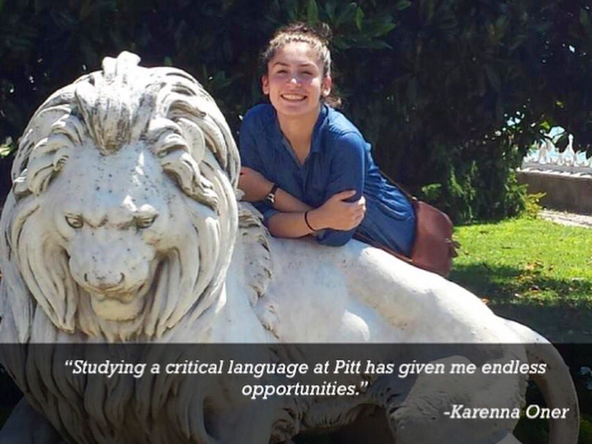 PittLCTL's tweet photo. This week’s LCTL Student Spotlight features Karenna Oner! Read more to find out why @karenna1r studies Turkish and the fantastic opportunities it has brought her: https://t.co/AHvb1H2B63 #PittNow #PittTurkish https://t.co/Jj3lCGE2Vr