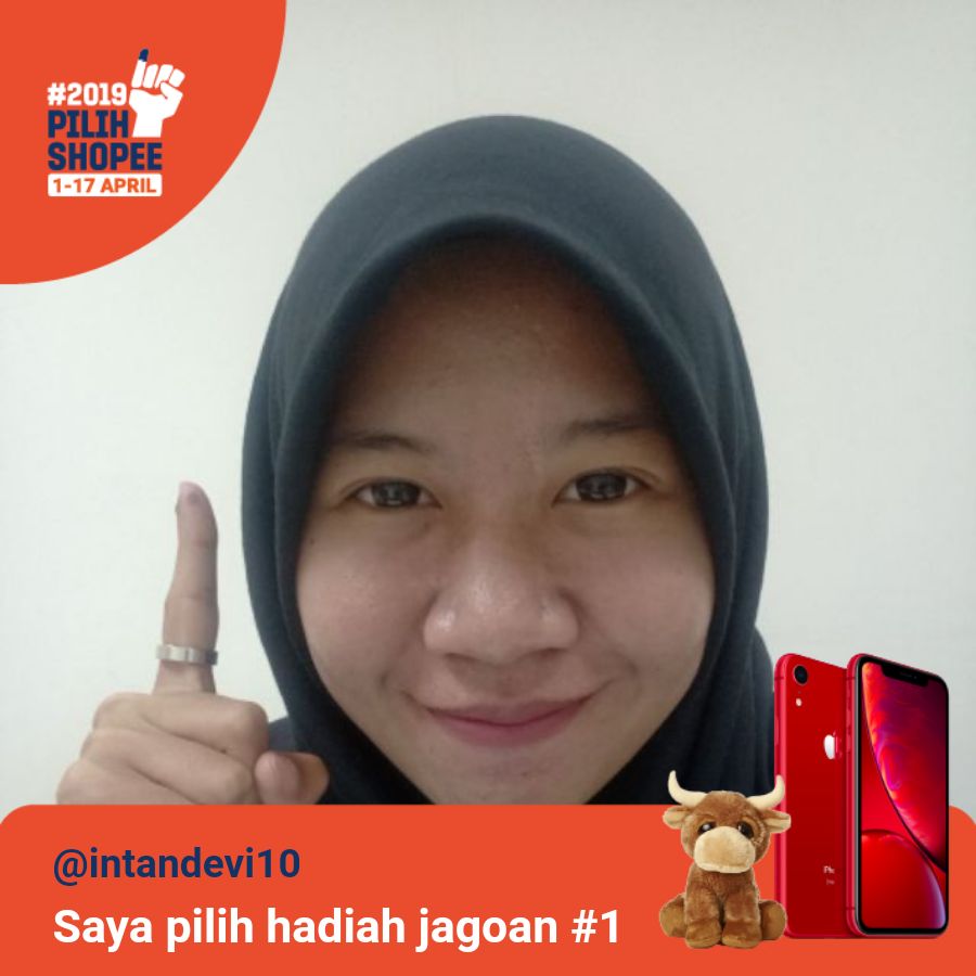 deviintan95's tweet photo. Saya pilih hadiah jagoan # 1! Yuk pilih hadiah jagoanmu juga untuk memenangkan iPhone XR + boneka menarik.#PilihShopee #HadiahJagoan1 https://t.co/BAs7adaW1r https://t.co/JkXfUVNU7g