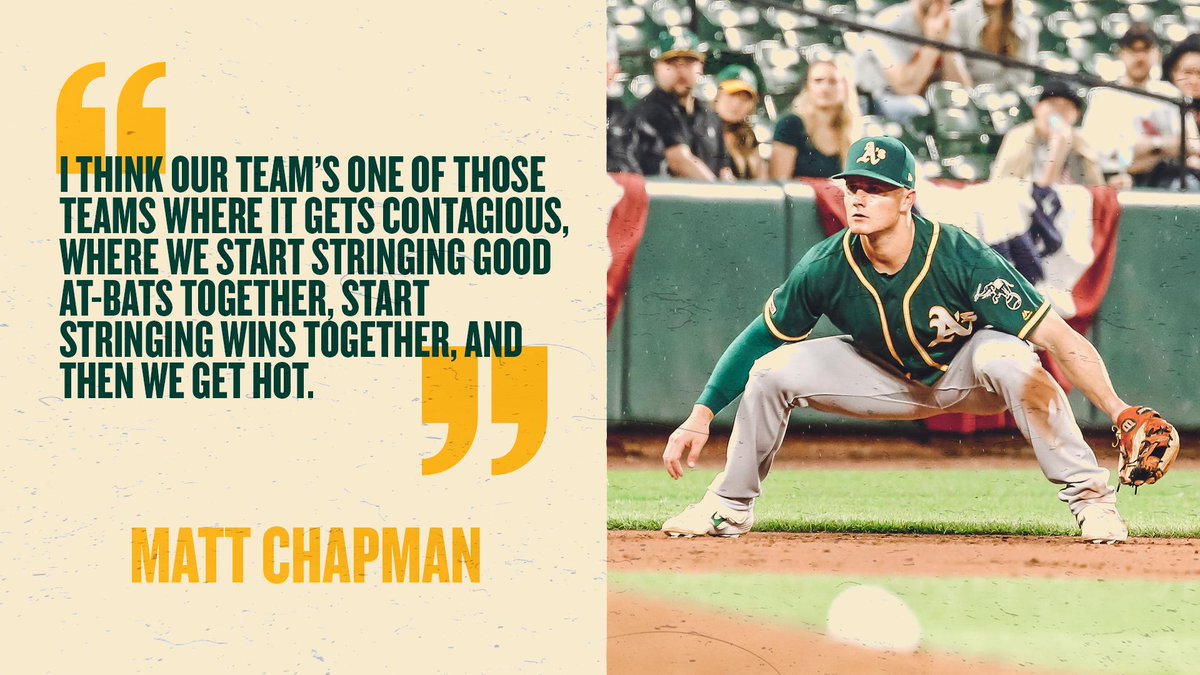 X 上的Oakland A's：「Don't you worry. Summer's around the corner and Chappy's  ready to turn up the heat. 🔥 #RootedInOakland  / X