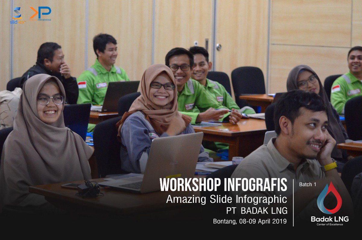 SlidePresentasi's tweet photo. Day-2
#WorkshopInfografis @KreasiPresentasi w/ #PTBadakLNG Bontang. Smg kerjasama tetap berlanjut.
0857 3333 0407 (Bu Isti)
https://t.co/pYHfkF6tUA
#PakarSlide #SlideDesigner #TrainingInfografis #PelatihanInfografis #DokterSlide #SlidEx #AmazingSlide #AmazingSlideInfographic https://t.co/umUuh6XQil