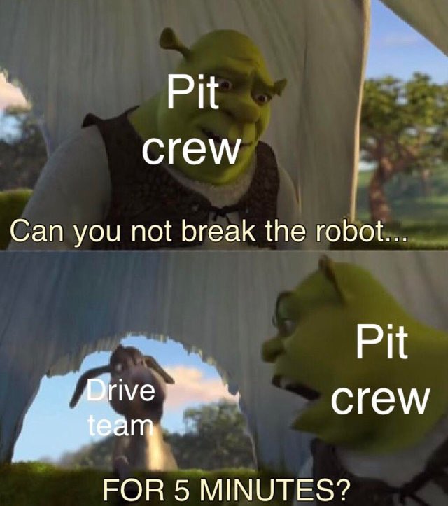 B_Miles7's tweet photo. If you donate to our gofundme you will help a poor pit crew keep the robot from breaking. https://t.co/MsxkRW5moU https://t.co/zjCM2Ntoib