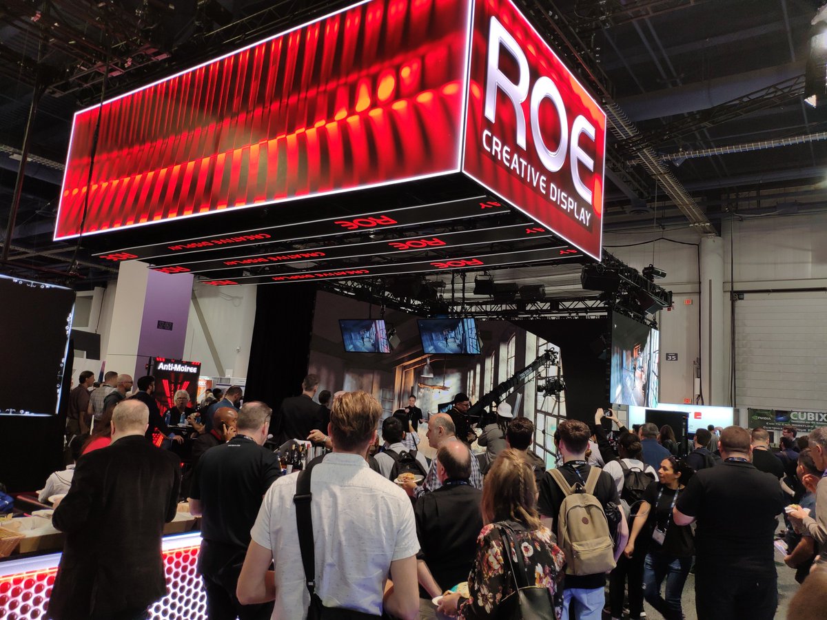 ROE_Visual's tweet photo. Day 1 at NAB 2019, a crowd always gathers when the doors are open. We love to see you at our booth #SL9324.
Thanks Darmah, @disguise_one , @WorldStageInc
#YourStageOurPassion #ROEVisual #NAB2019 #Day1 https://t.co/h81t0PaXyr