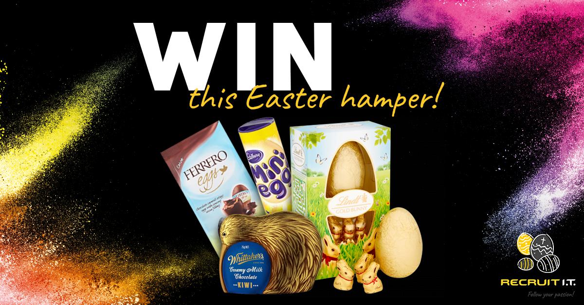 RecruitIT's tweet photo. We wanted to help make your Easter break that bit more sweeter, so we’re giving away 2x Egg-citing Easter Hampers to two lucky bunnies!
Enter here: https://t.co/LSlkePFwlJ
#RecruitIT
#FollowYourPassion
#ITJobsNZ
#NZJobs
#NZTech https://t.co/rZ8bCkKfNt