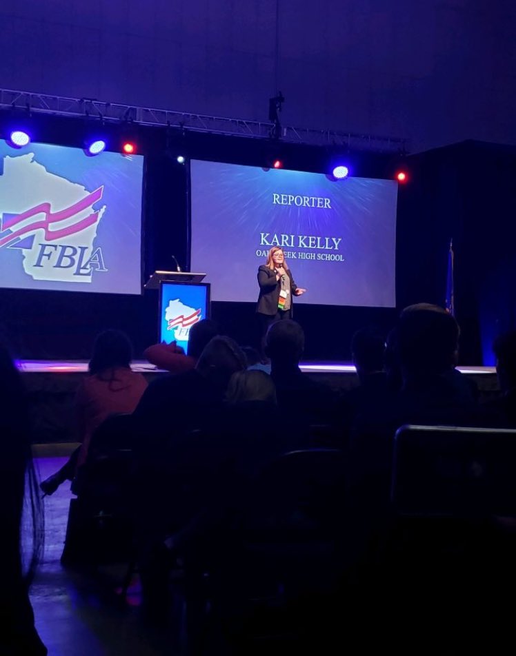 fbla_oc's tweet photo. Congrats to the chapters who won awards and competitors who are moving on to Round 2!
👓Also, make SURE to vote Kari Kelly for State Reporter at tomorrow’s voting session! 👓#WIFBLASLC #WISLC19 https://t.co/YJqJgEl2uL