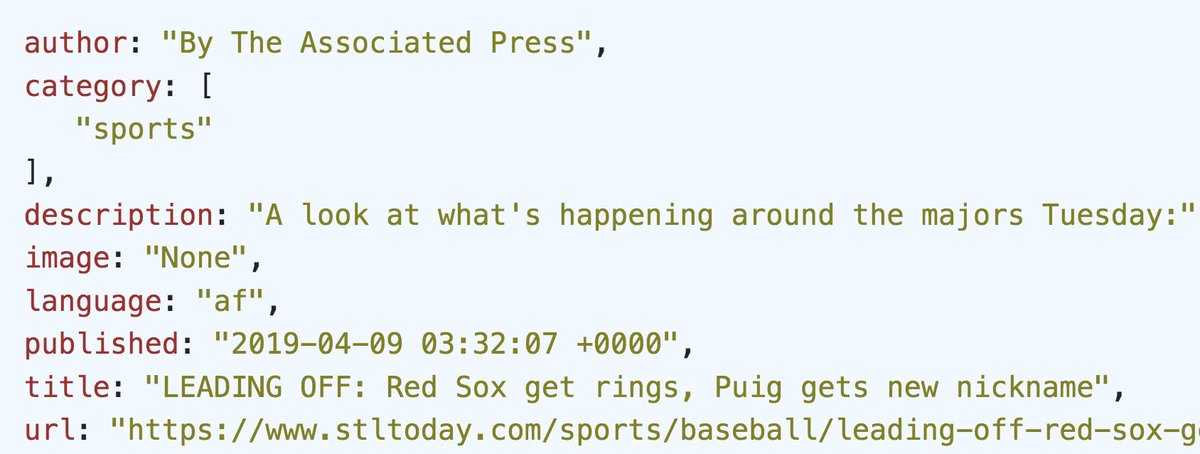CurrentsApi's tweet image. All news entries now contain category labels!