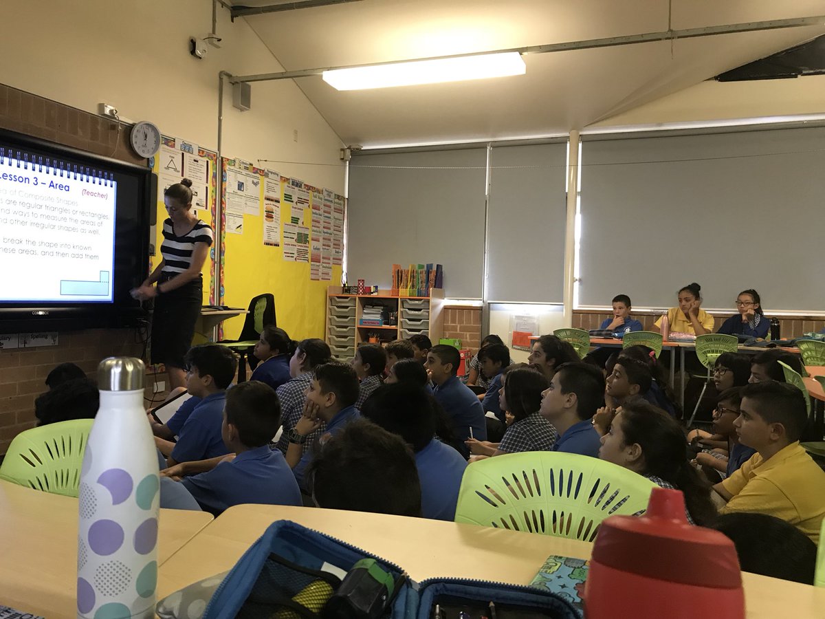 Thank you to stage 3 teachers &amp; students <a href="/GovernorPs/">Governor Philip King PS</a> for sharing their learning- finding the area of composite shapes! A great afternoon of learning together!