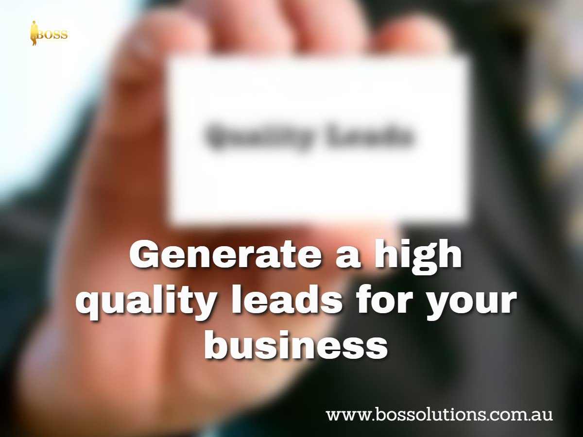 A  quality lead will mean different things depending on the industry, type of product or service and other attributes.
#BOSSolutions #LeadGeneration #Knowledge #Strategy #Expertise