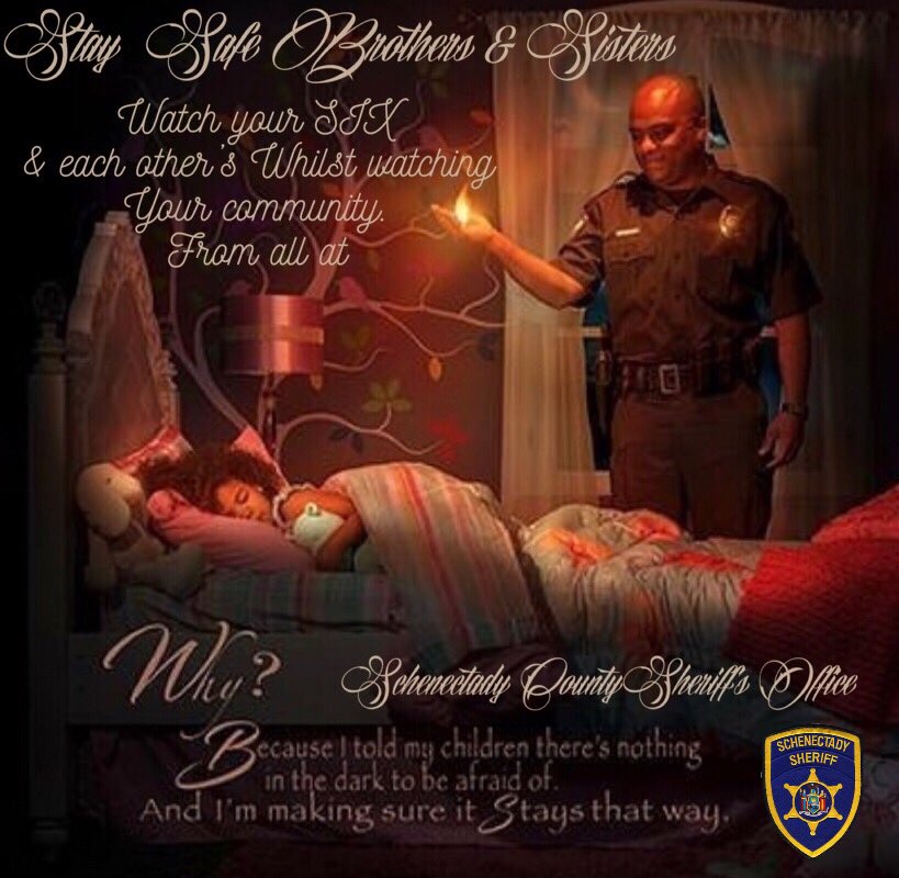 schenectady_s's tweet photo. Well guys, from all of us here at #SCSO it’s time to say good night. #StaySafe. To all our #BlueFamily #WatchYourSIX &amp; each other’s. God home to your family safe. 🙏🏽
#BeSeen
#MoveOver 
#BeltUp
#HeedYourSpeed
#ArriveAlive 

@BlueIrishAngel @MCSheriffs @NationalSheriff @LivePdFans https://t.co/H61AdF0tj5